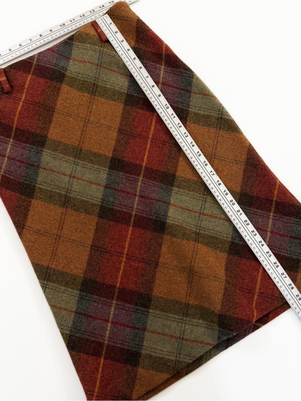 Vintage Ralph Lauren Skirt Womens 8 100% Wool Plaid Equestrian - Picture 4 of 6
